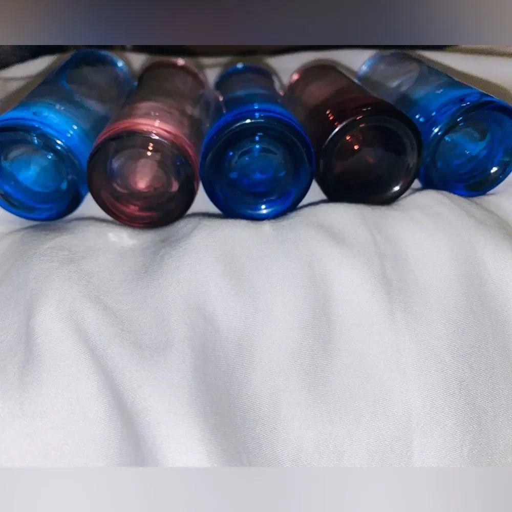 Vintage Chimney Schnapps Glass 1 Set of 5 Assorted Colors 1950s